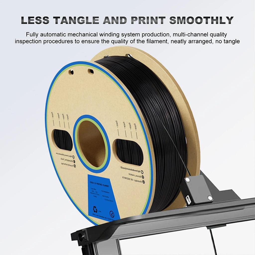 PLA+ 2.0 Filament 1.75mm – Tougher & Stronger, 1kg (Orange, Black, Gray)