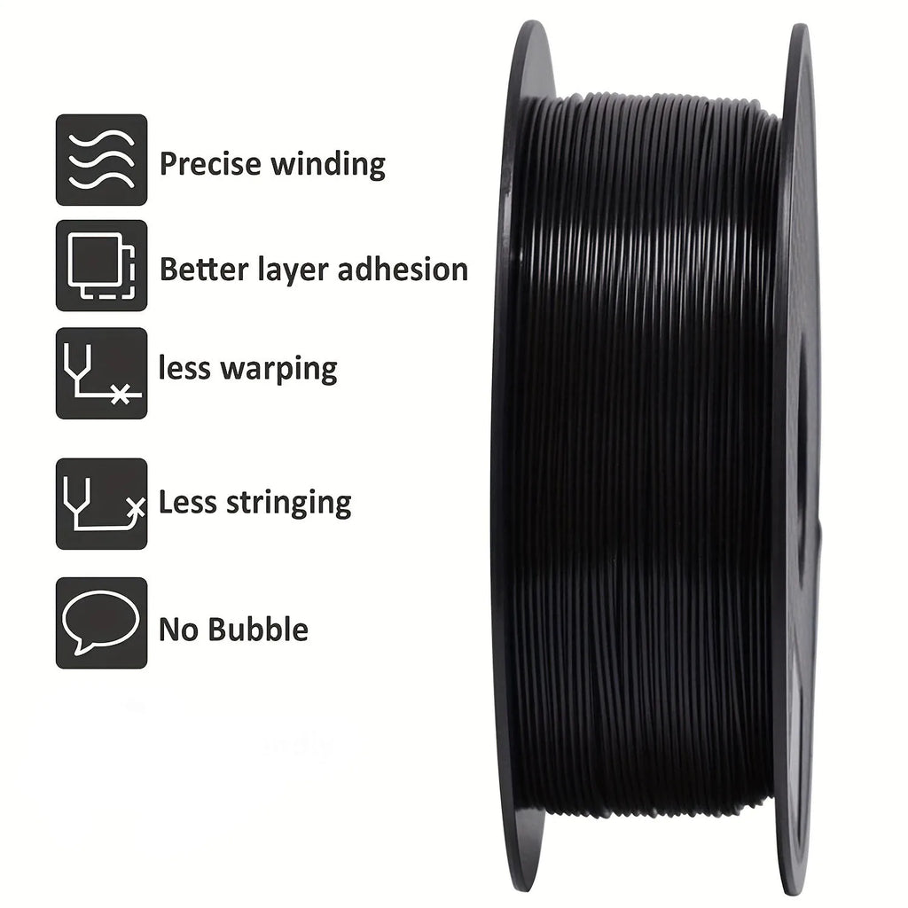 PLA+ 2.0 Filament 1.75mm – Tougher & Stronger, 1kg (Orange, Black, Gray)