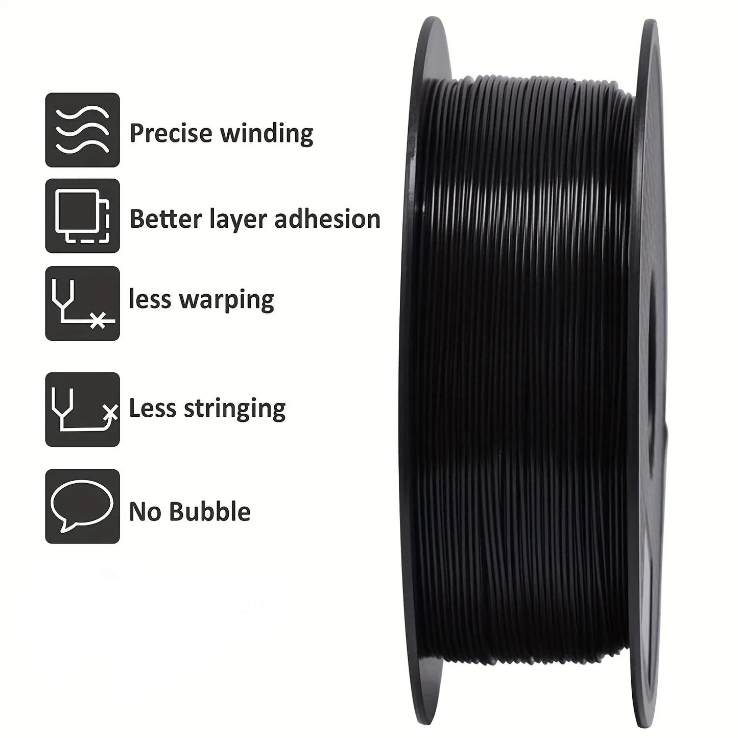 PLA+ 2.0 Filament 1.75mm – Tougher & Stronger, 1kg (Orange, Black, Gray)