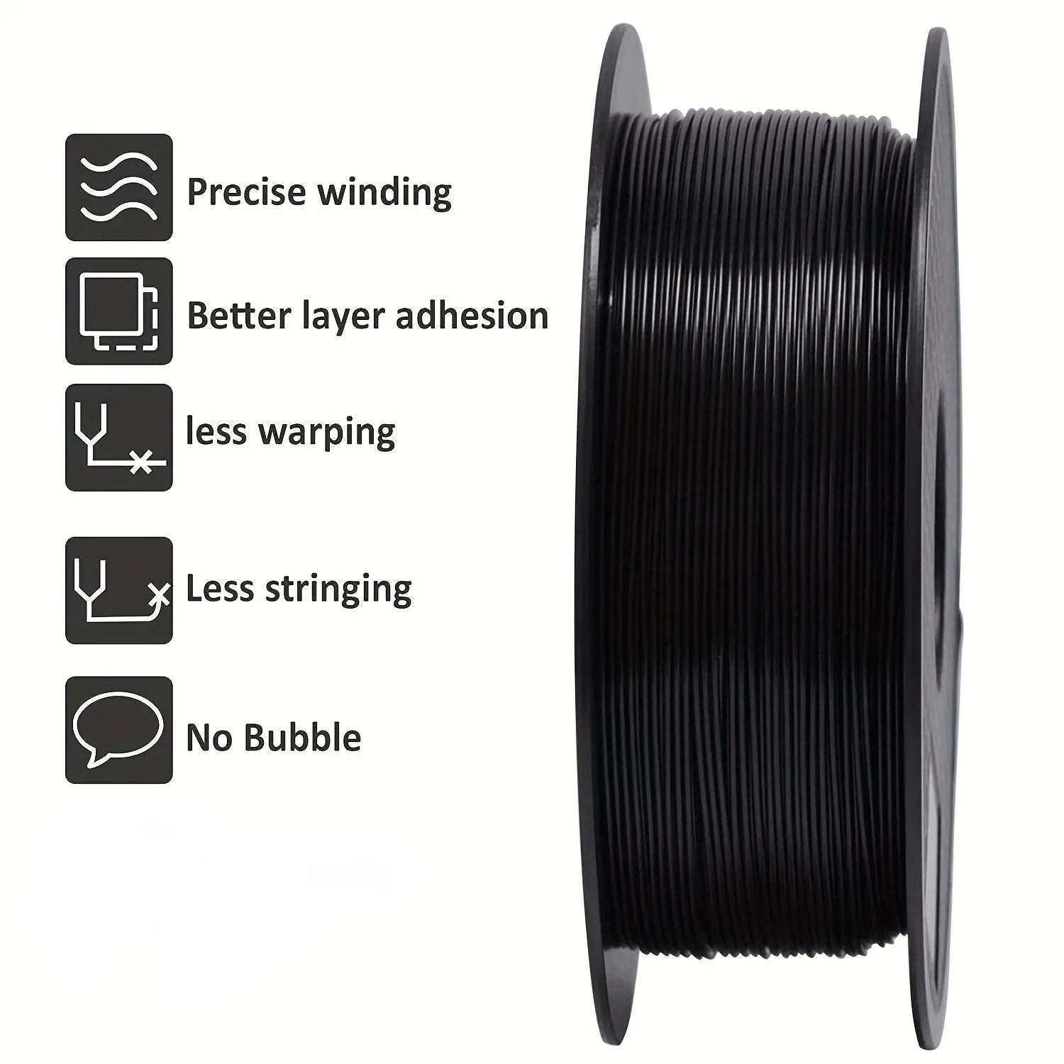 PLA+ 2.0 Filament 1.75mm – Tougher & Stronger, 1kg (Orange, Black, Gray)