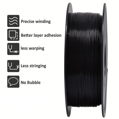 PLA+ 2.0 Filament 1.75mm – Tougher & Stronger, 1kg (Orange, Black, Gray)