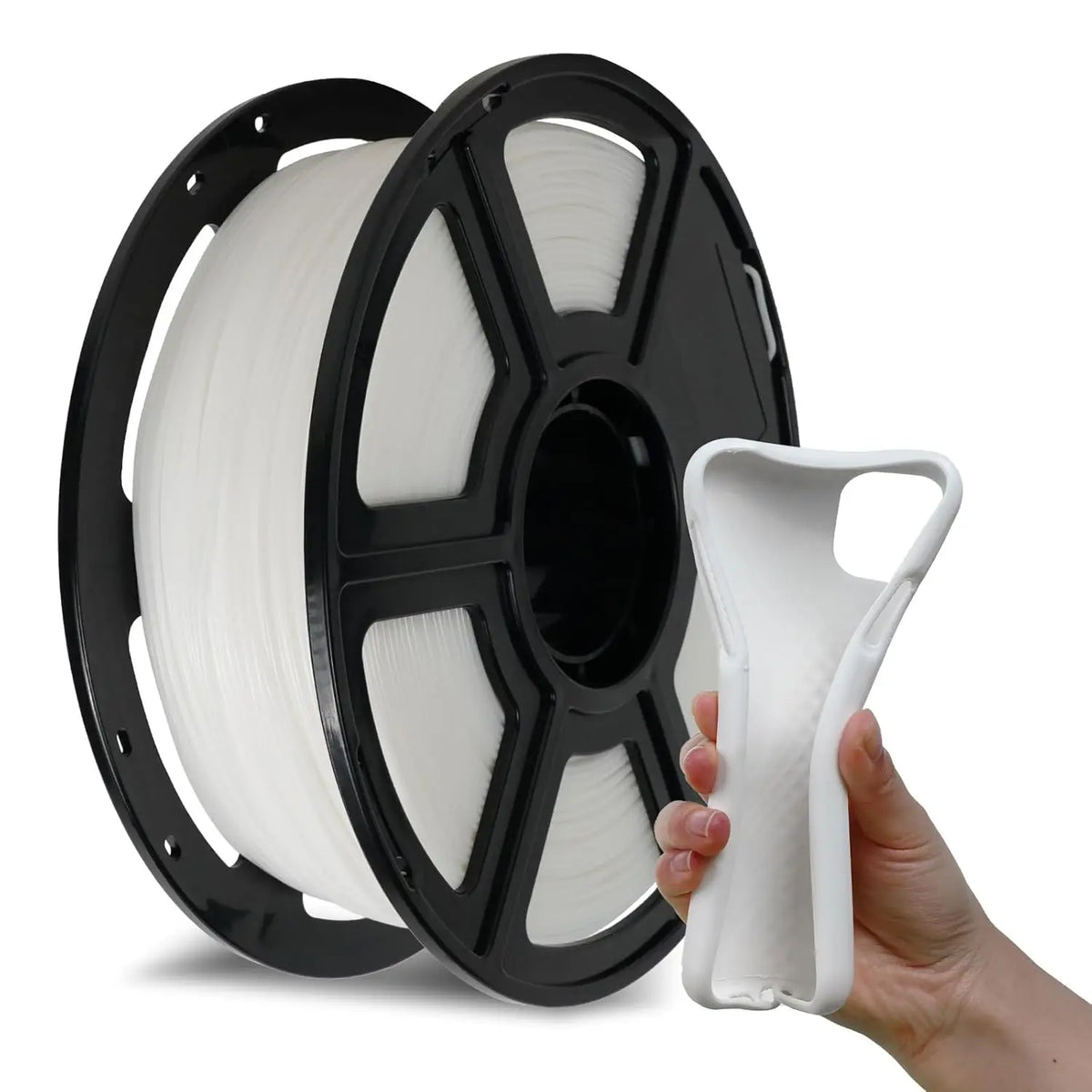 TPU Filament 1.75mm – 95A Flexible, 250g (Black / Blue / Red / White / Clear)