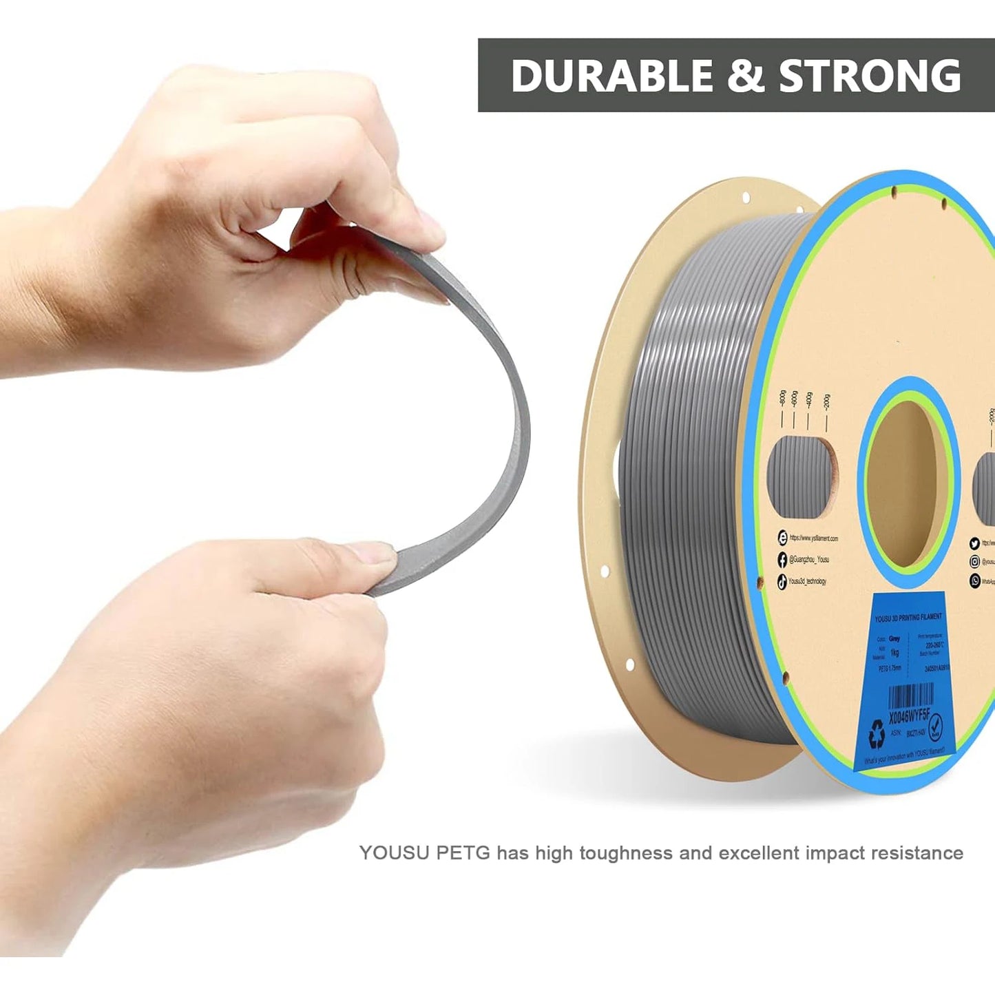 PETG Filament 1.75mm – High-Speed up to 300mm/s (250g / 500g)