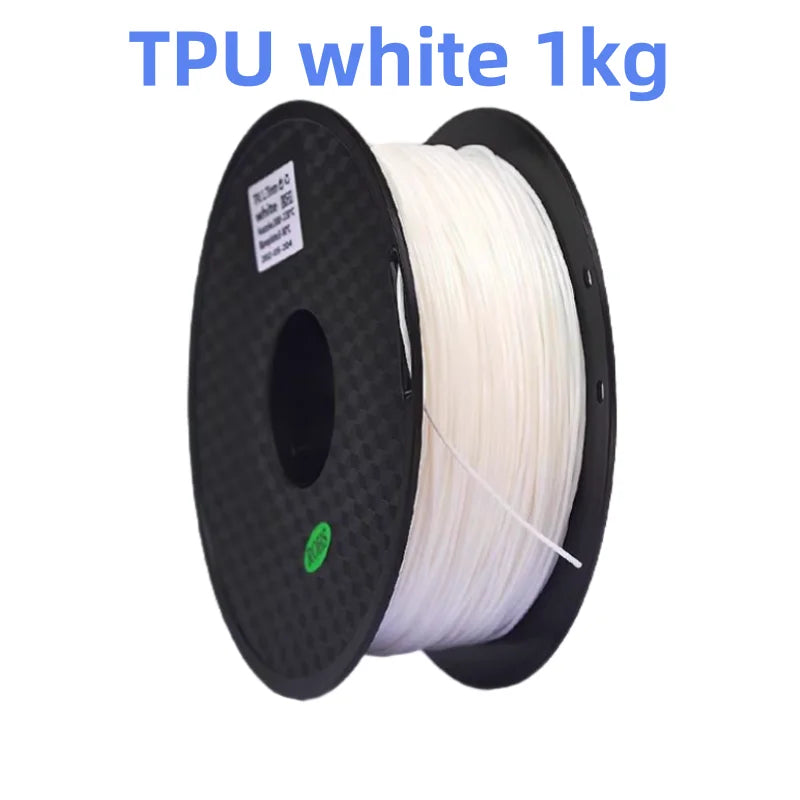 TPU Filament 1.75mm – Flexible, 1kg (White / Skin Tone, 1–4 Pack)