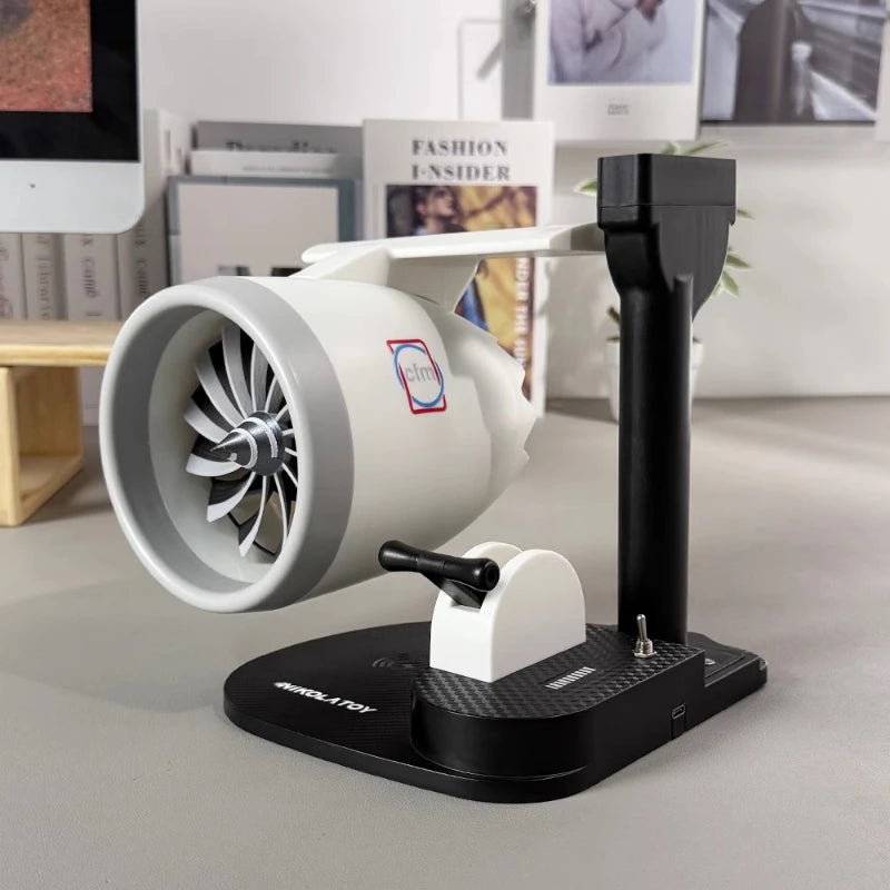 USB turbofan desktop fan – blue LED light