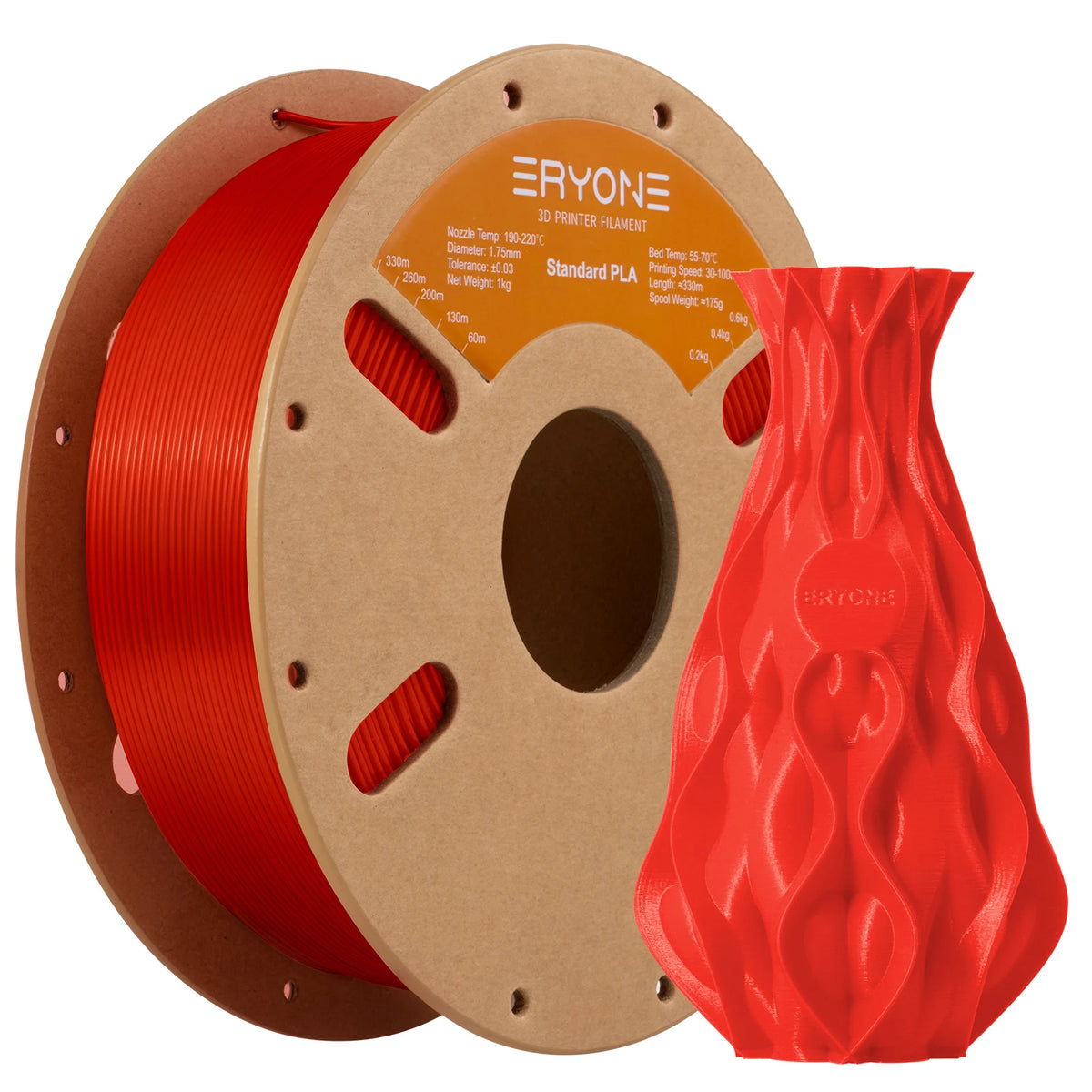 ERYONE Standard PLA Filament 1.75mm – 1kg Spool (Multiple Colors)