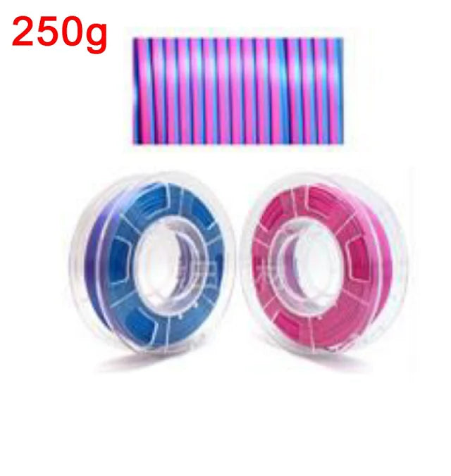 Dual-Color Silk PLA Filament 1.75mm – Two-Tone (250g / 500g / 1kg)