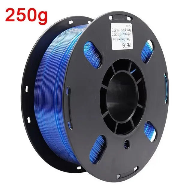 Translucent PETG Filament 1.75mm – Clear & Colored Tints (200g–1kg)