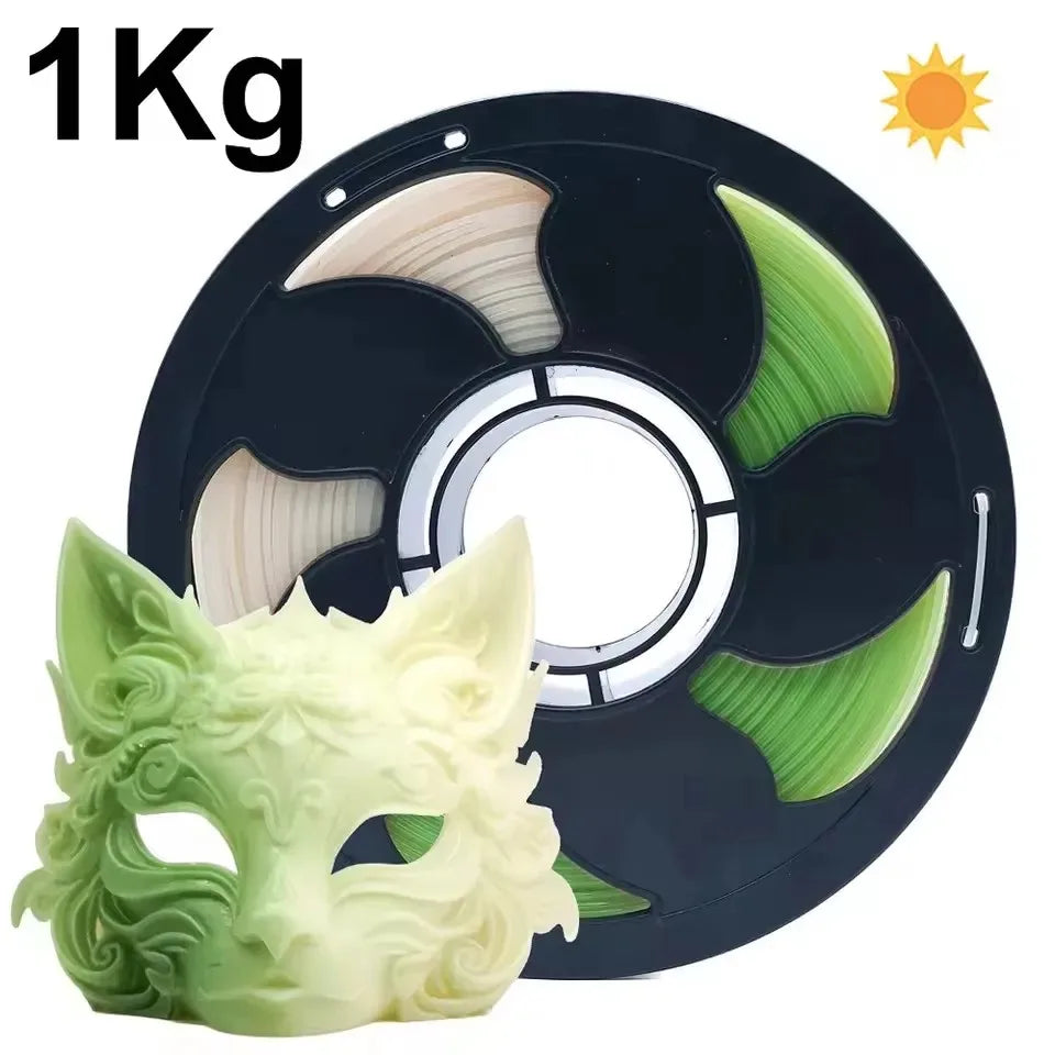 Color-Changing PLA Filament 1.75mm – Sunlight/UV Reactive, 1kg Spool