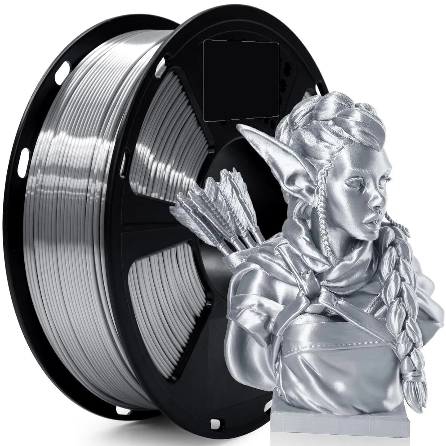 Silk PLA Filament 1.75mm – Glossy (Red / Blue / Green / Gold / Silver)