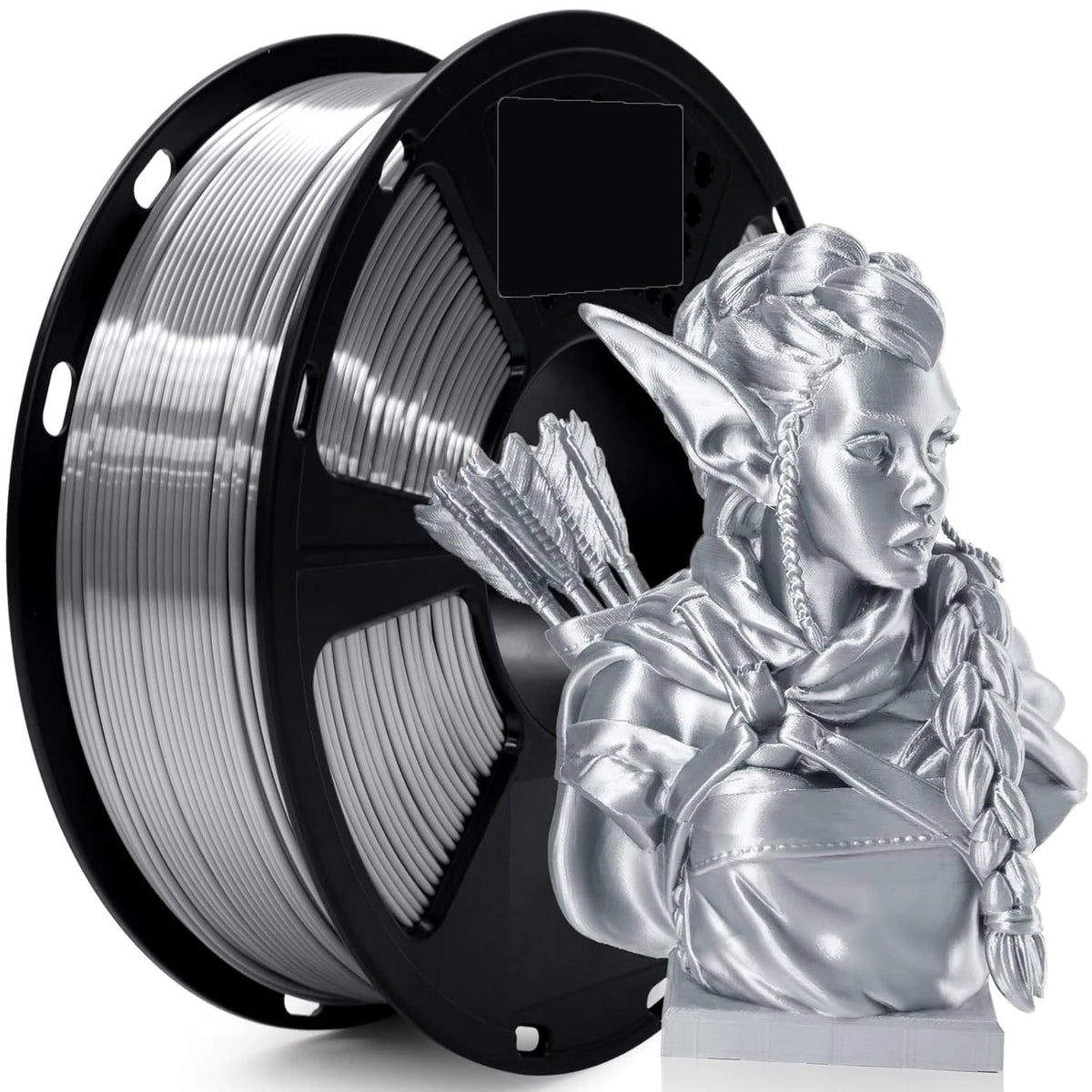 Silk PLA Filament 1.75mm – Glossy (Red / Blue / Green / Gold / Silver)