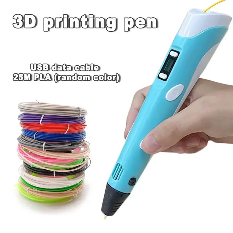 3D Printing Pen with LCD Screen & 25M PLA Filament — Kids DIY Art Kit