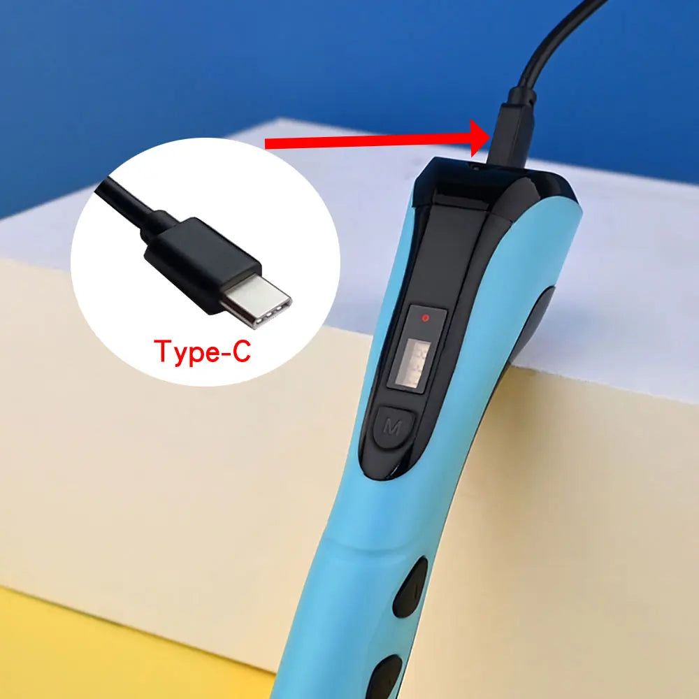 3D Printing Pen Deluxe Kit — LCD Screen, Power Adapter, Storage Box & PLA Filament