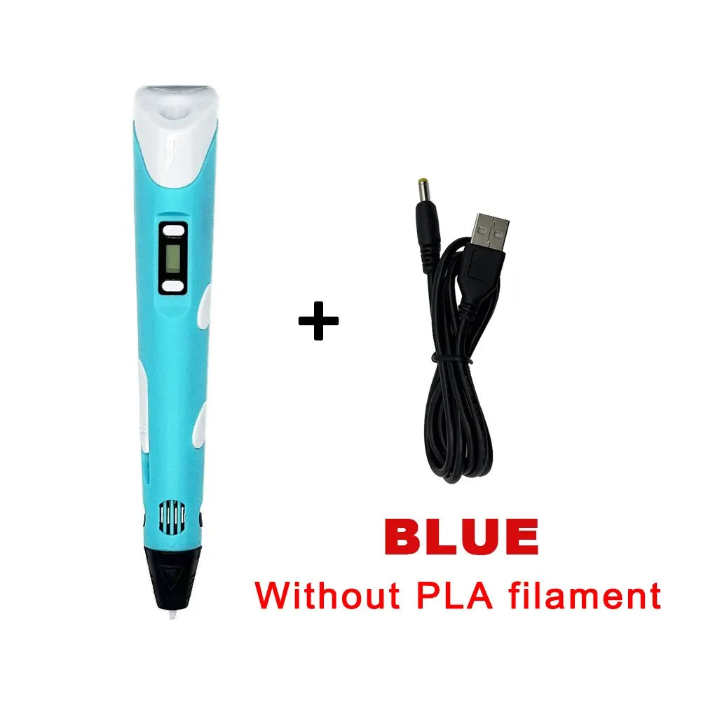 3D Printing Pen with LCD Screen — Camouflage DIY Drawing Pen for Kids