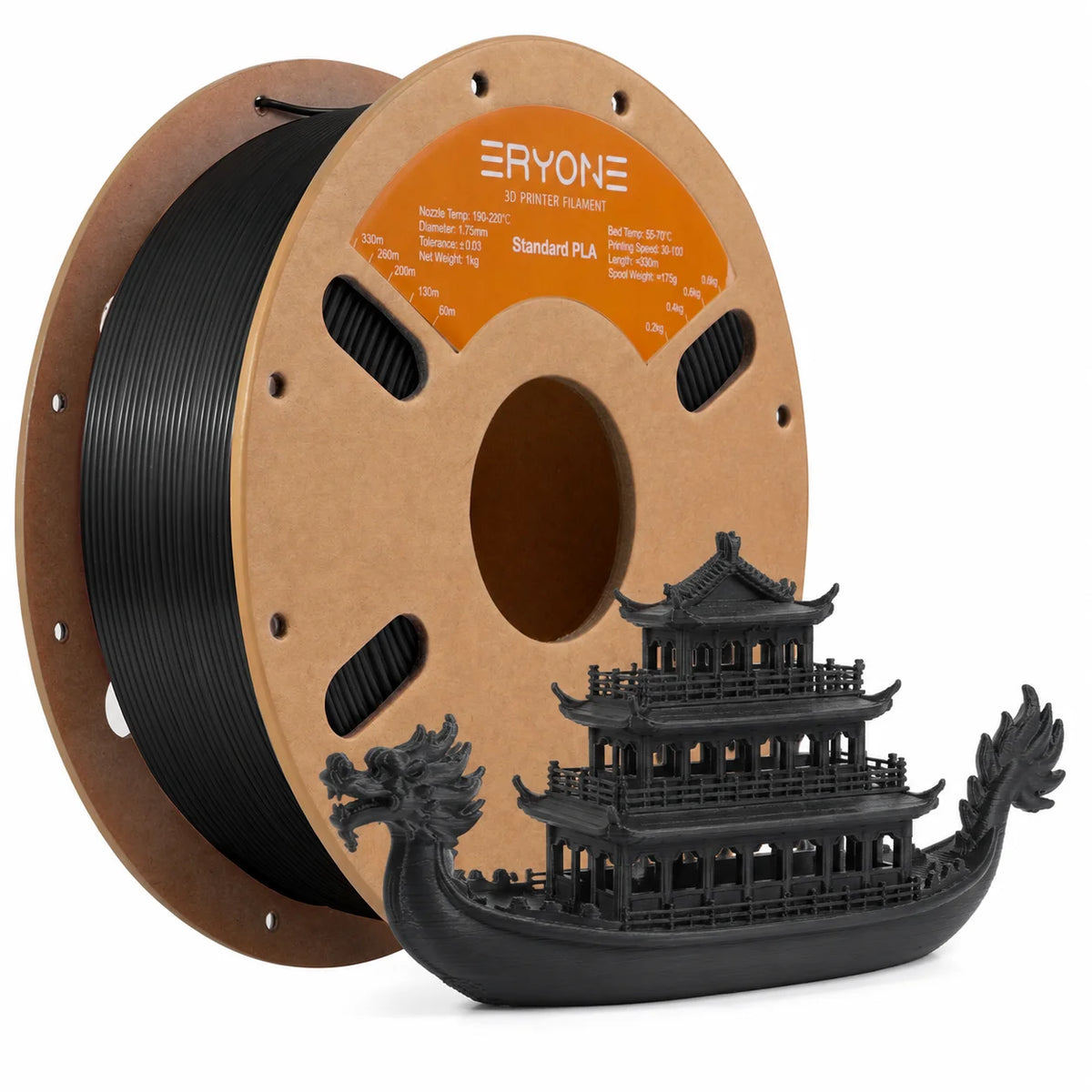ERYONE Standard PLA Filament 1.75mm – 1kg Spool (Multiple Colors)