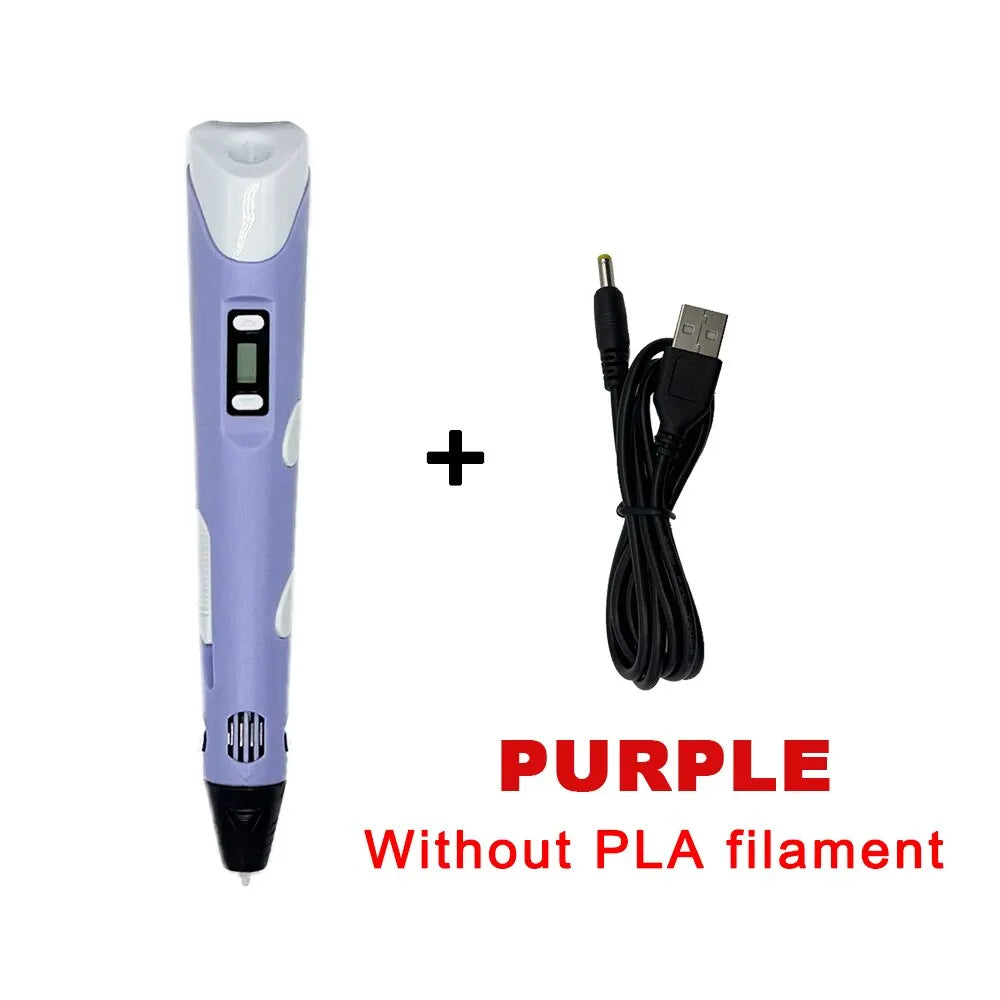 3D Printing Pen with LCD Screen — Camouflage DIY Drawing Pen for Kids