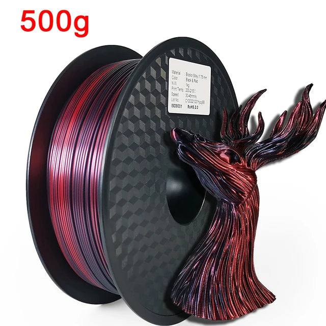 Dual-Color Silk PLA Filament 1.75mm – Two-Tone (250g / 500g / 1kg)