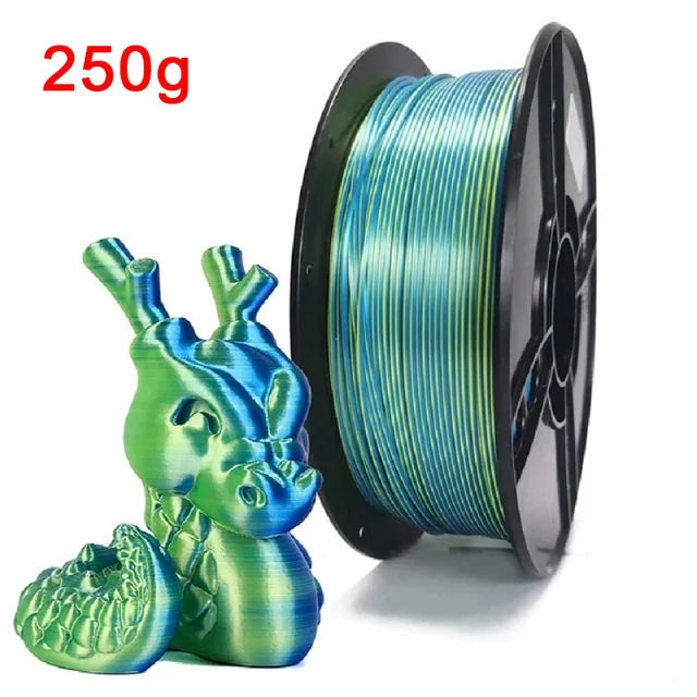 Dual-Color Silk PLA Filament 1.75mm – Two-Tone (250g / 500g / 1kg)
