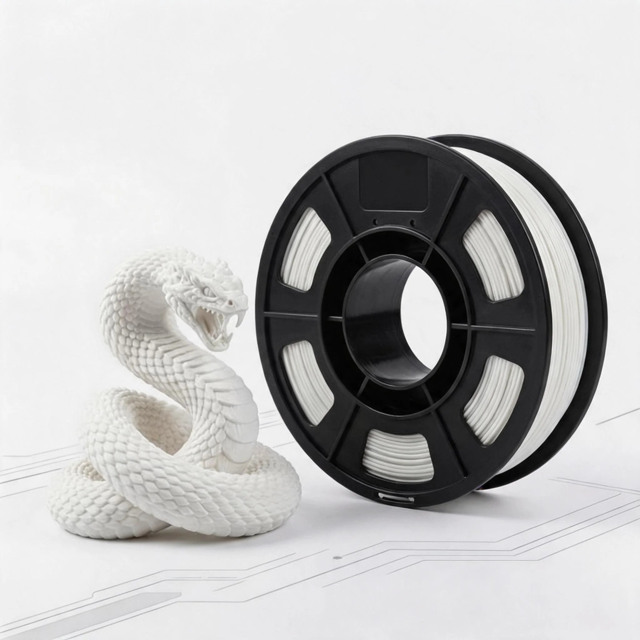 PETG Filament 1.75mm 250g – High Strength (White, Gray, Black, Pink, Clear, Skin)