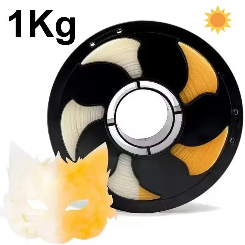 Color-Changing PLA Filament 1.75mm – Sunlight/UV Reactive, 1kg Spool