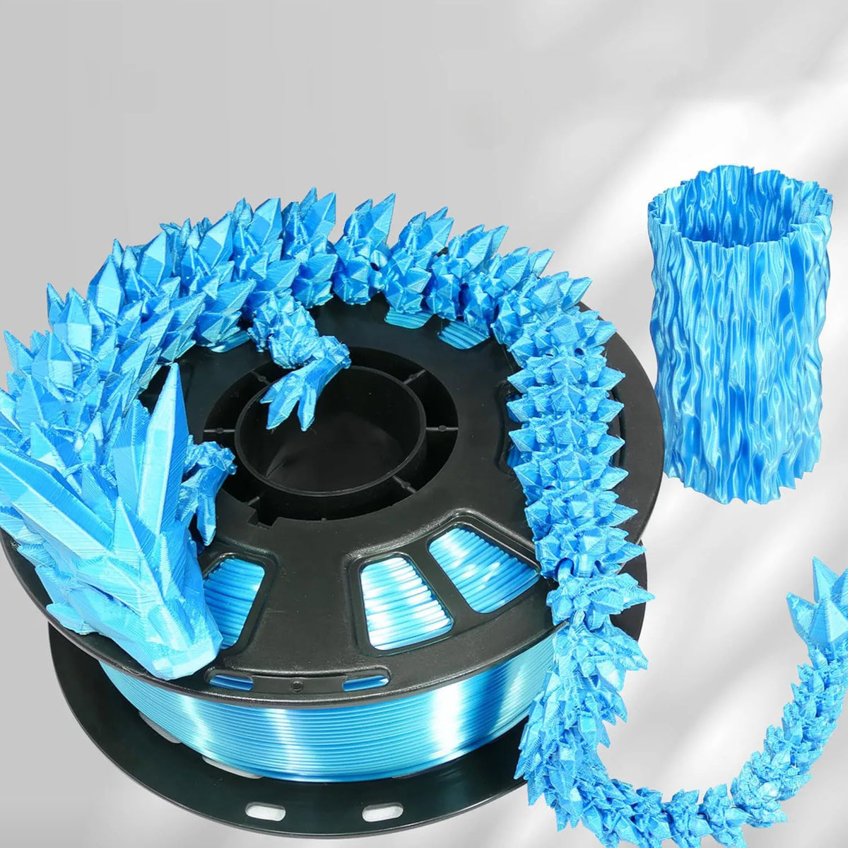 Silk PLA Filament 1.75mm – Glossy (Red / Blue / Green / Gold / Silver)