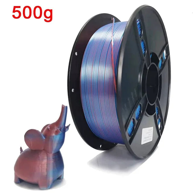 Dual-Color Silk PLA Filament 1.75mm – Two-Tone (250g / 500g / 1kg)