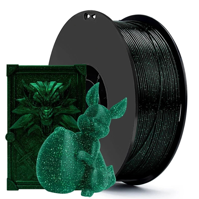 Glow-in-the-Dark PLA Filament 1.75mm – Starry Sky Green (250g / 500g / 1kg)