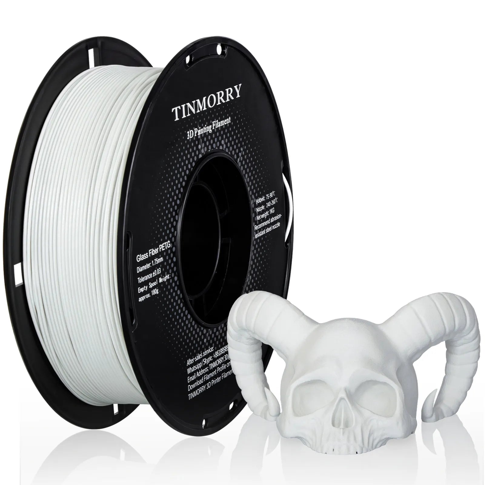 PETG-GF Filament 1.75mm – 10% Glass Fiber, 1kg Spool