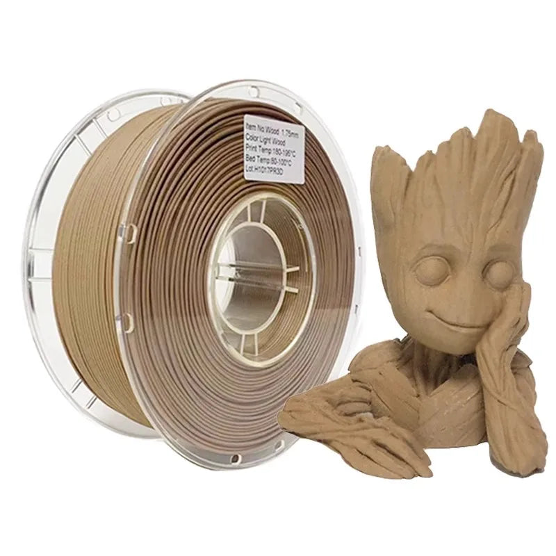 Wood PLA Filament 1.75mm – Wood-Fill, 1kg (Multiple Grains)