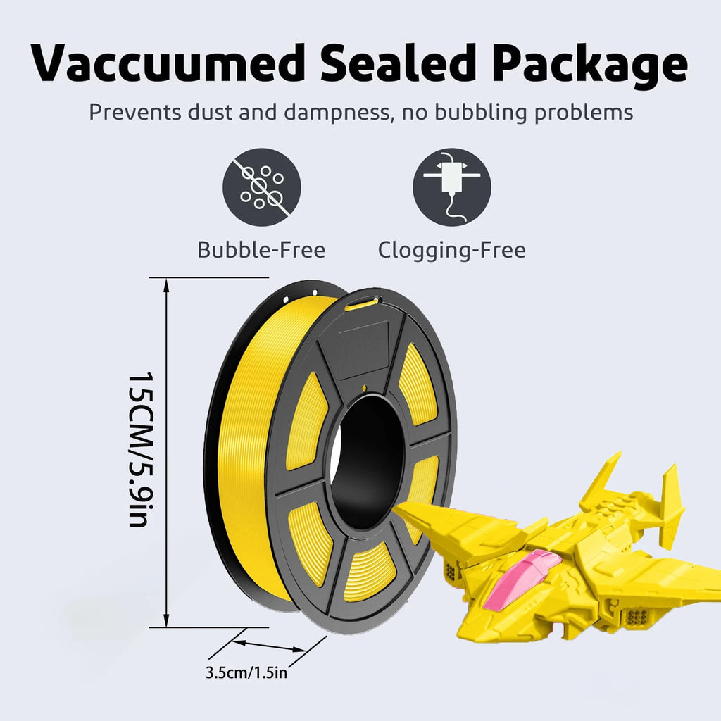 High-Toughness PLA Filament 1.75mm – 250g × 2 Set (Pink + Yellow)
