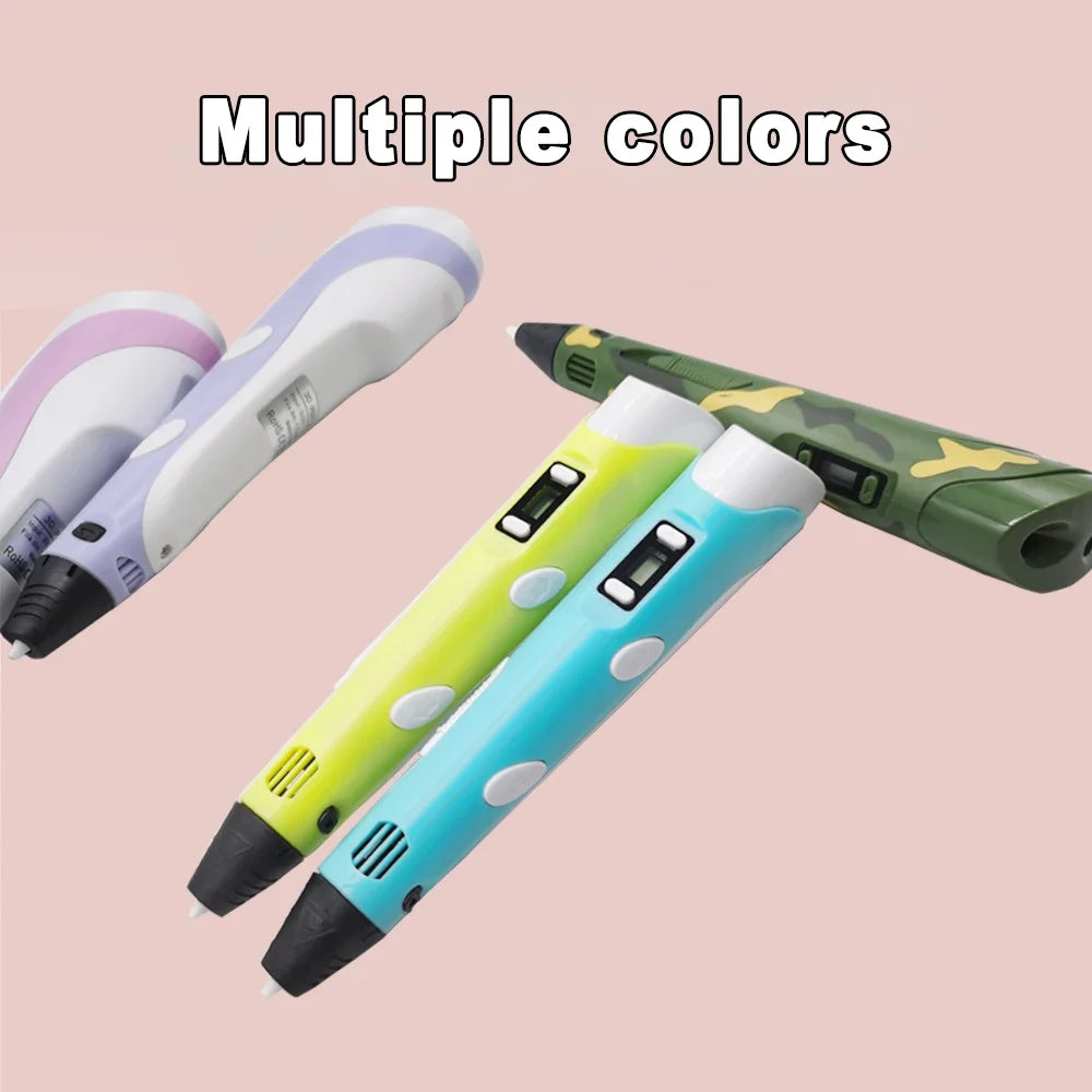 3D Printing Pen with LCD Screen — Camouflage DIY Drawing Pen for Kids
