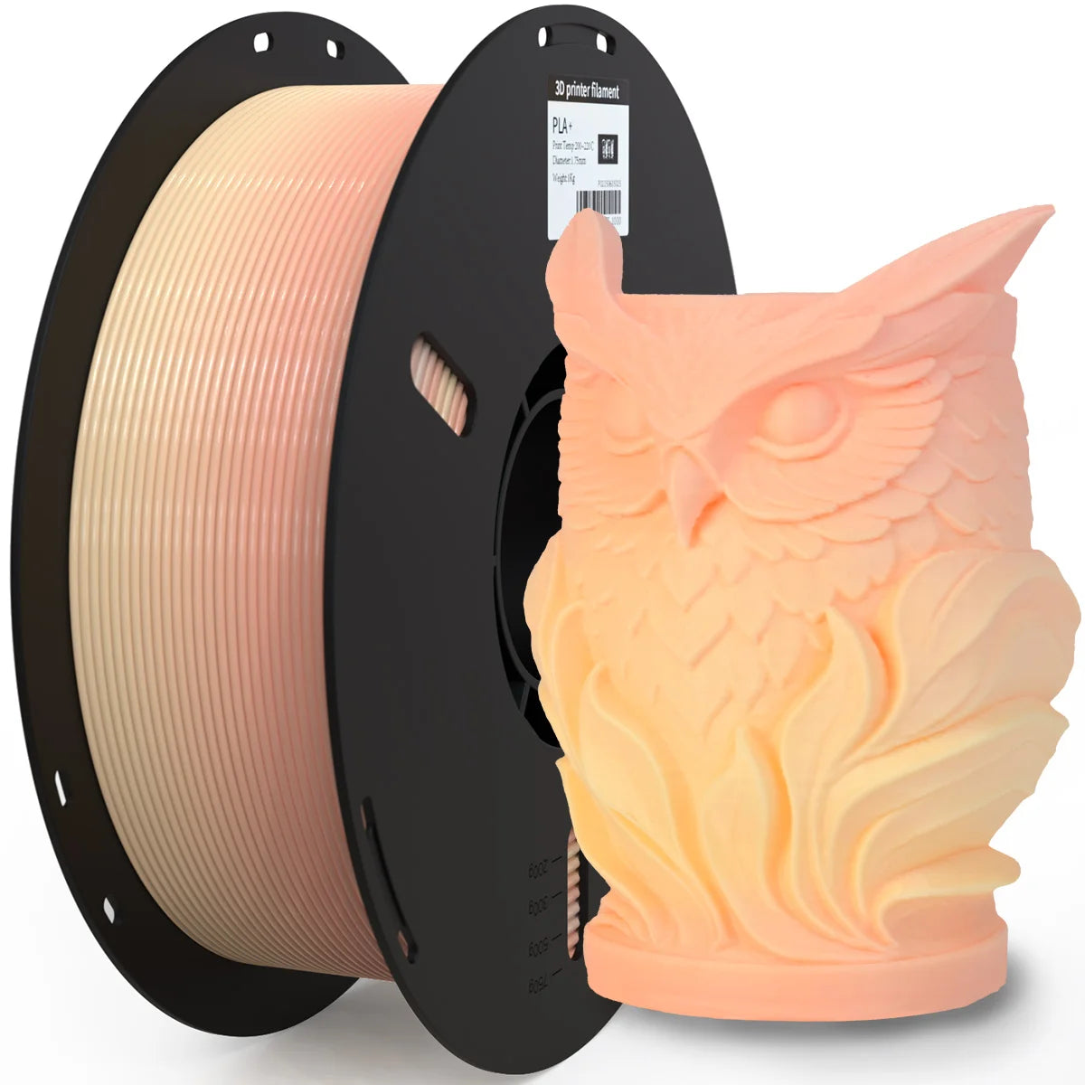 PRYNZU Gradient PLA+ Filament 1.75mm – Color-Change, 1kg Spool