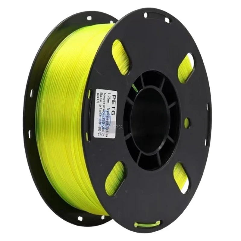 Translucent PETG Filament 1.75mm – Clear & Colored Tints (200g–1kg)