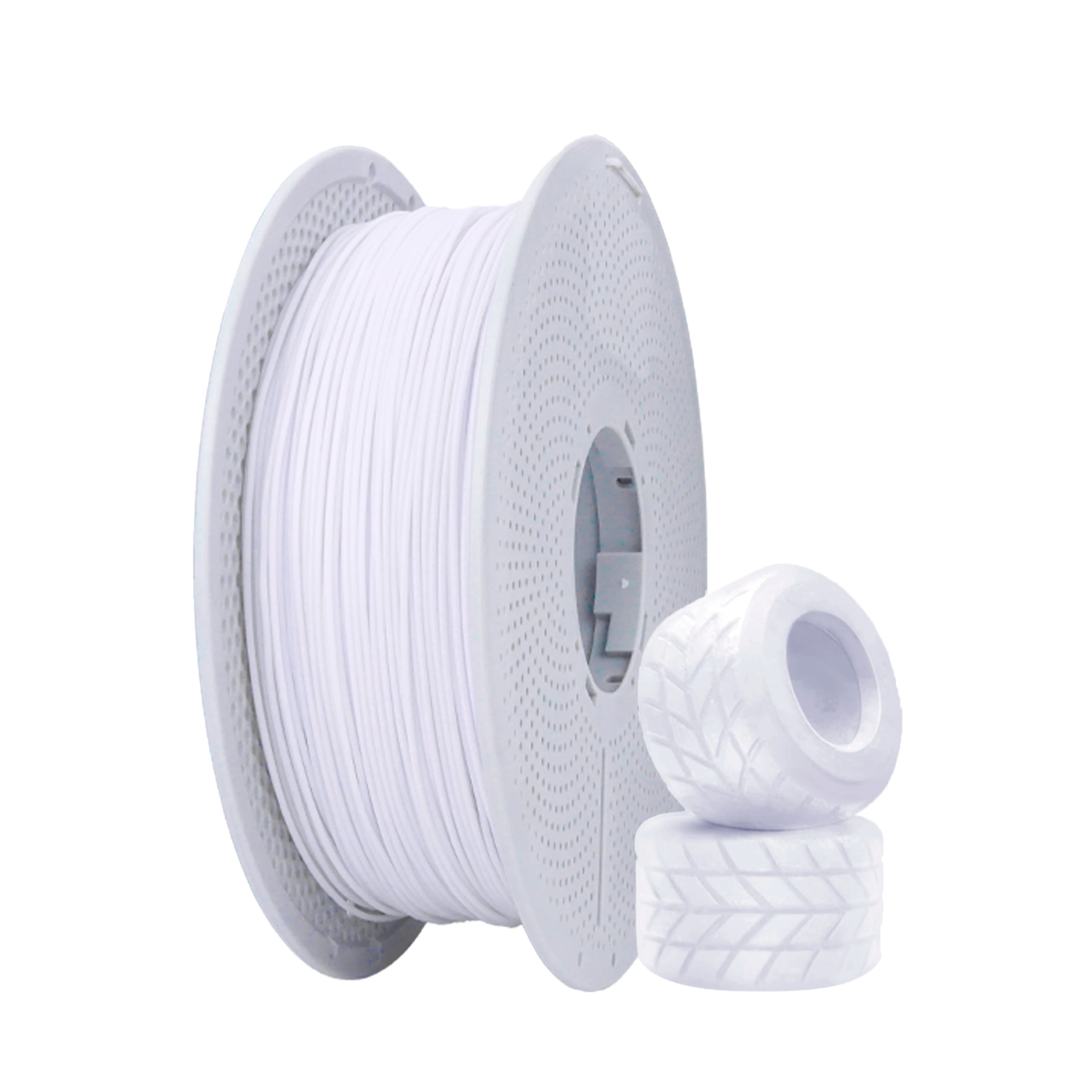 TPU Filament 1.75mm – 95A Flexible, 1kg Spool (White)