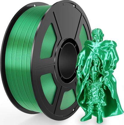 Silk PLA Filament 1.75mm – Glossy (Red / Blue / Green / Gold / Silver)