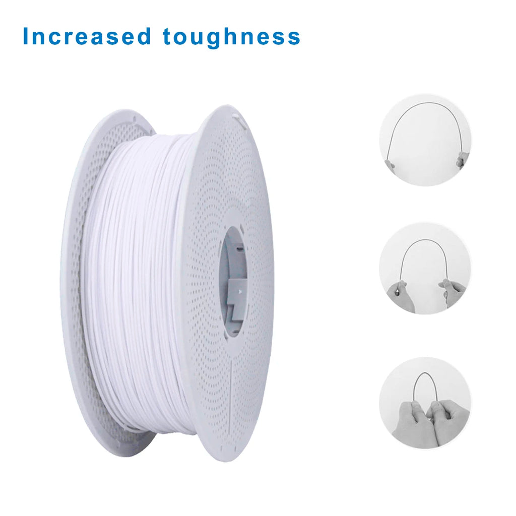 TPU Filament 1.75mm – 95A Flexible, 1kg Spool (White)