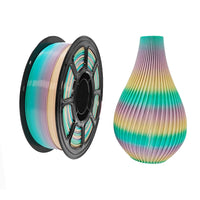 Rainbow PETG Filament 1.75mm – Multi-Color Gradient, 1kg Spool