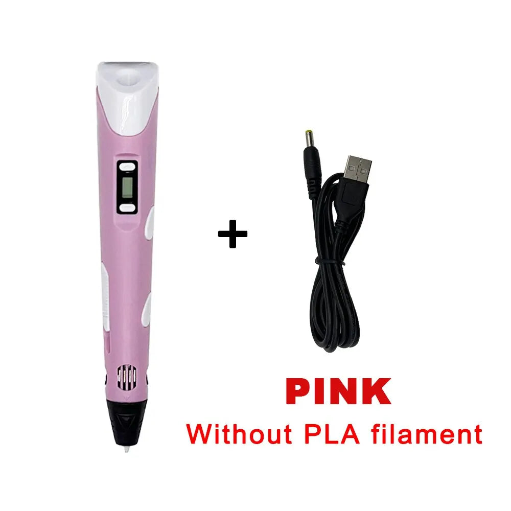 3D Printing Pen with LCD Screen — Camouflage DIY Drawing Pen for Kids