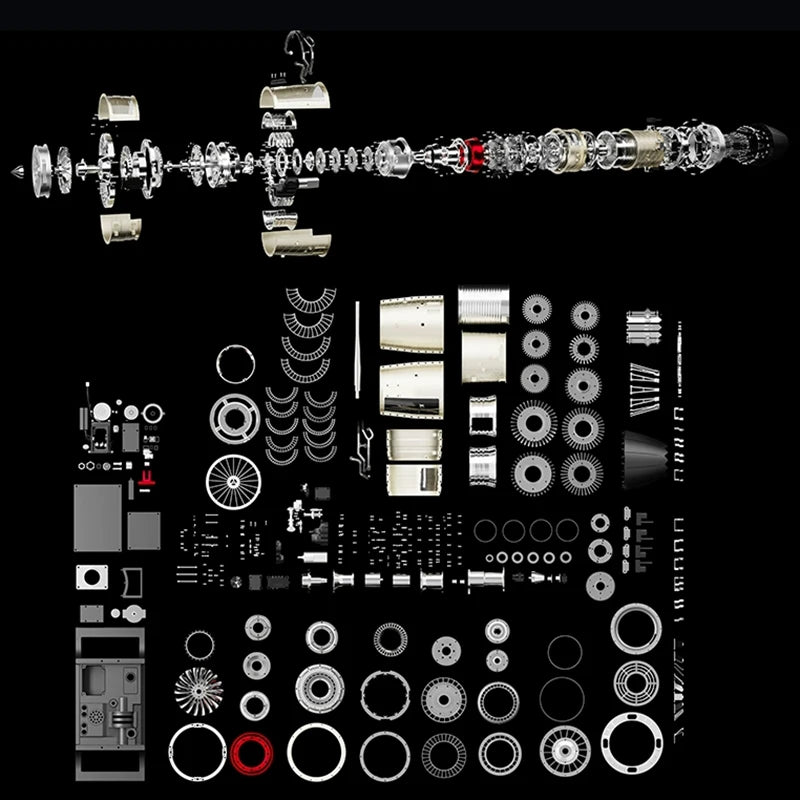 TECHING DM135 full metal turbojet engine kit – display piece
