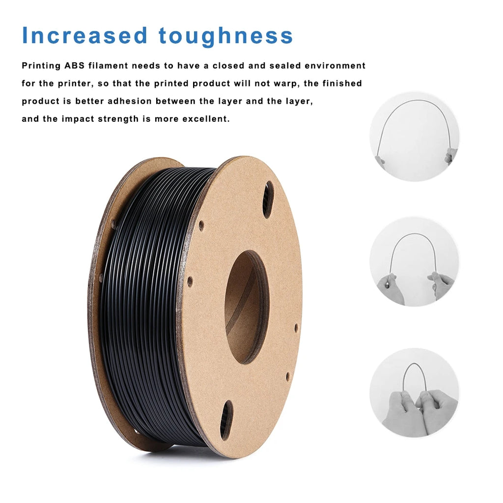 ABS Filament 1.75mm – 250g Spool (Black)