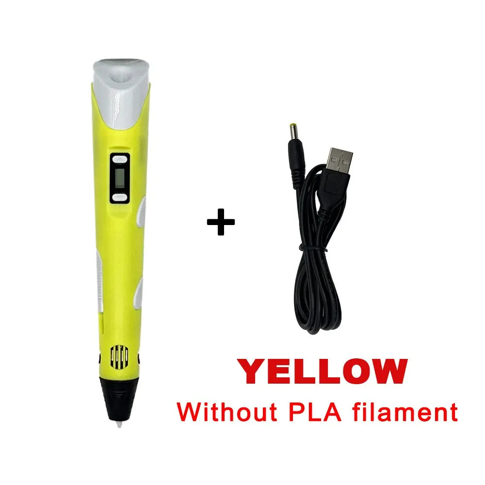 3D Printing Pen with LCD Screen — Camouflage DIY Drawing Pen for Kids