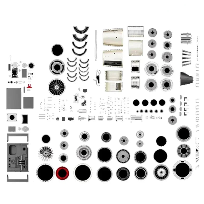 TECHING DM135 full metal turbojet engine kit – side view