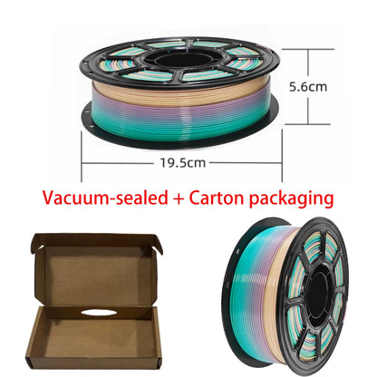 Rainbow PETG Filament 1.75mm – Multi-Color Gradient, 1kg Spool