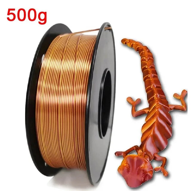 Dual-Color Silk PLA Filament 1.75mm – Two-Tone (250g / 500g / 1kg)