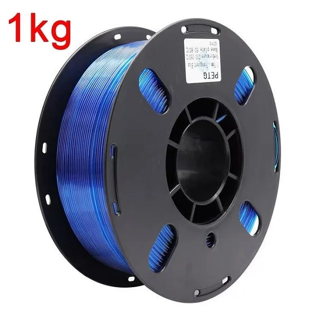 Transparent PETG Filament 1.75mm – Clear, Blue, Green & Orange (250g–1kg)