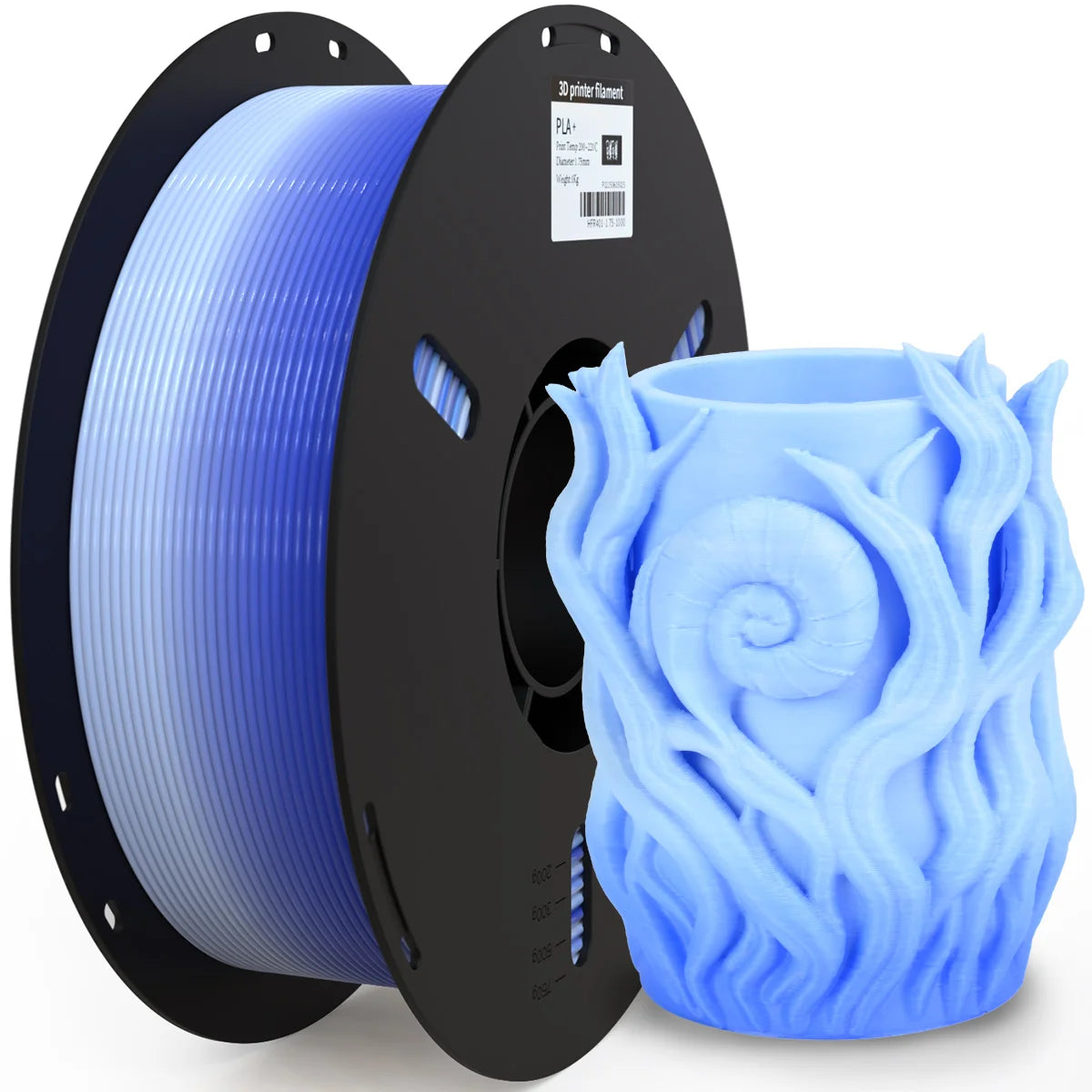 PRYNZU Gradient PLA+ Filament 1.75mm – Color-Change, 1kg Spool