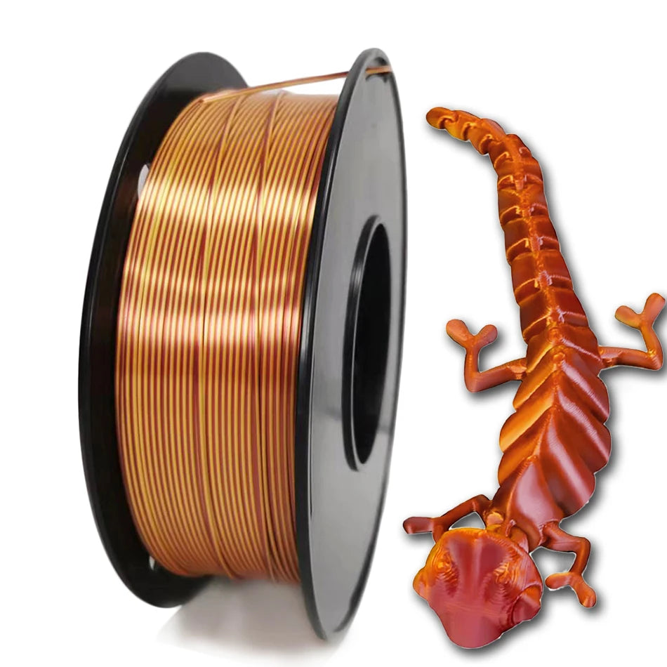 Dual-Color Silk PLA Filament 1.75mm – Two-Tone (250g / 500g / 1kg)