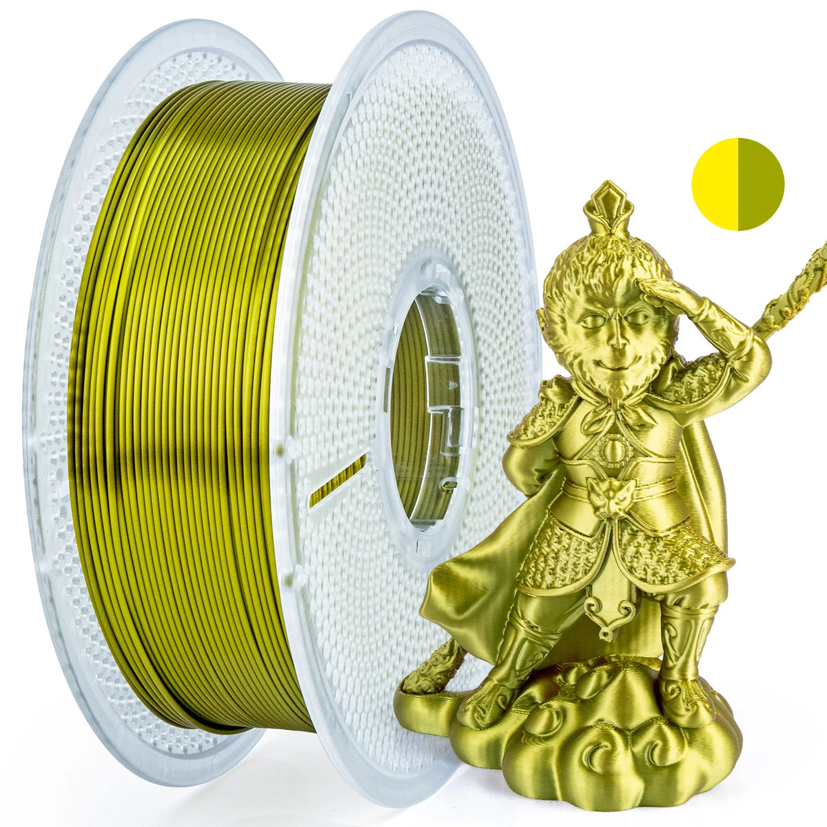 Dual-Tone Silk PLA Filament 1.75mm – Shiny, 1kg Spool