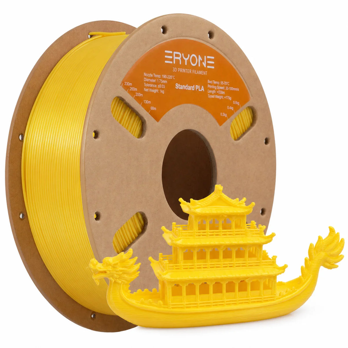 ERYONE Standard PLA Filament 1.75mm – 1kg Spool (Multiple Colors)