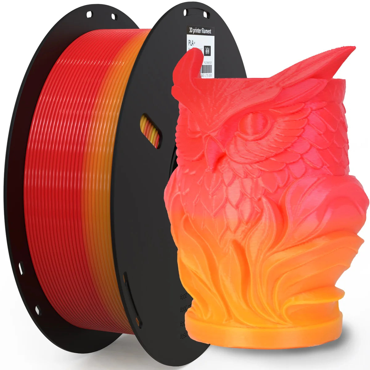 PRYNZU Gradient PLA+ Filament 1.75mm – Color-Change, 1kg Spool